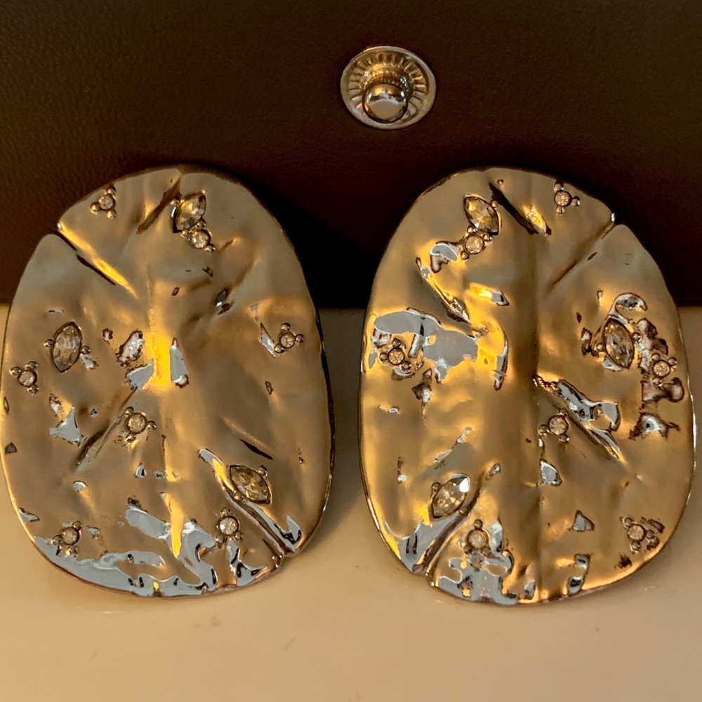 Alexis Bittar Encrusted Rocky Disc ClipOn Earrings - Picture 5 of 6
